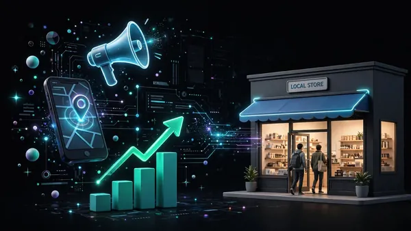 Local storefront gaining visibility on a map and mobile phone through digital marketing and local search signals